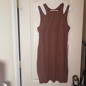 Lululemon Ribbed Cotton Modal Cut-Out Dress. SZ 12 NWT Color: ANCP